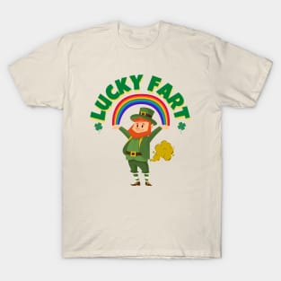 Lucky Fart Leprechaun Rainbow St. Patrick's Day T-Shirt